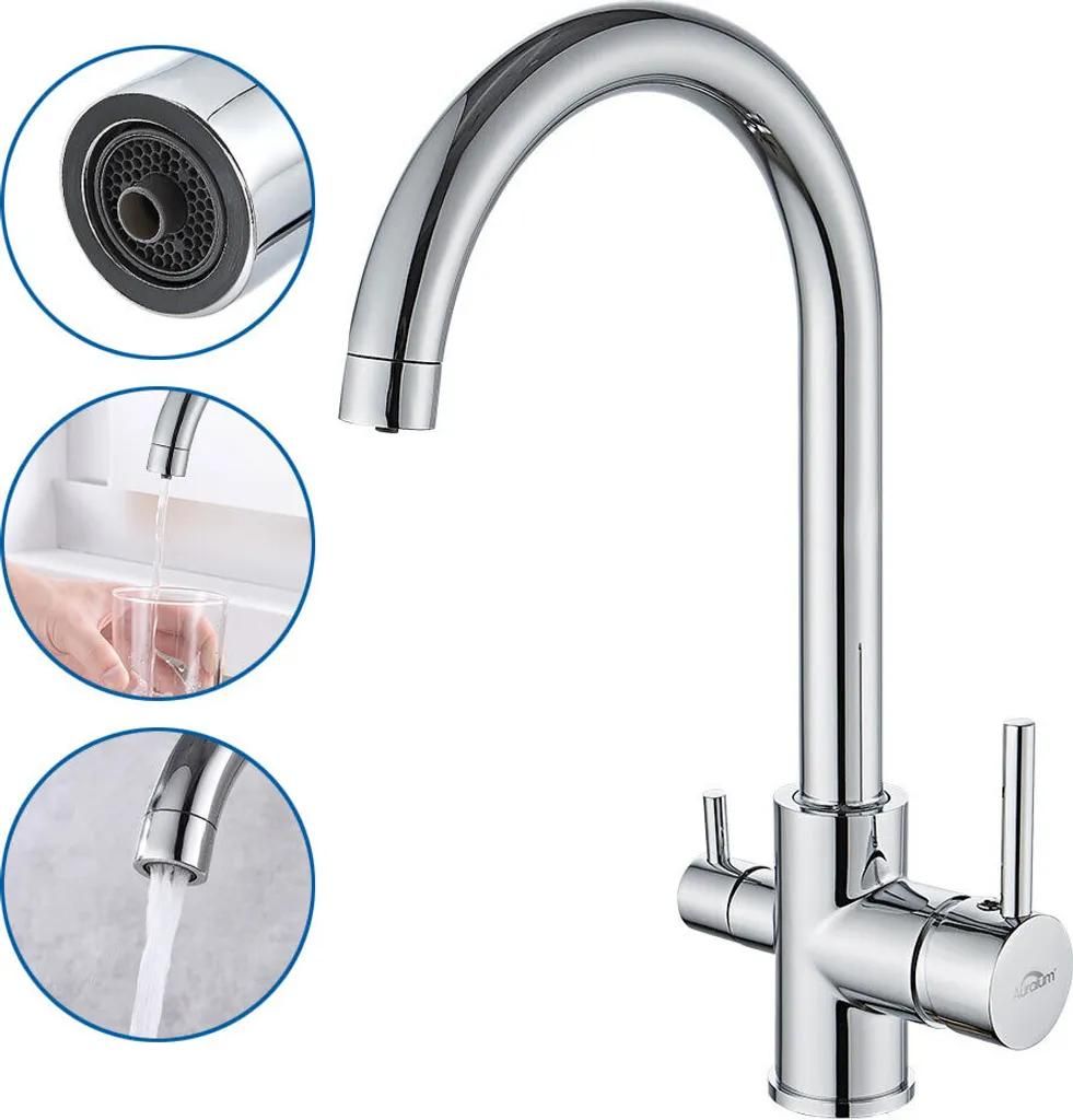 Spültischarmatur 3 in 1 Filterwasser, Auralum MAX Produktbild 