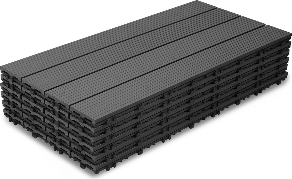 Faziango Terrassenfliesen Holzfliesen Balkon 30x60cm, WPC Produktbild 