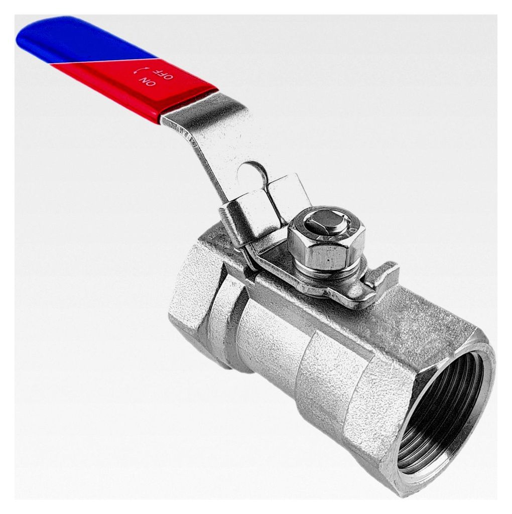 Edelstahl Kugelhahn VA rostfrei mit reduziertem Durchgang 1 1/2" Rohr Zoll Innengewinde IG x IG DN40 für Trinkwasser geeignet Druck PN 55 Bar mit ...