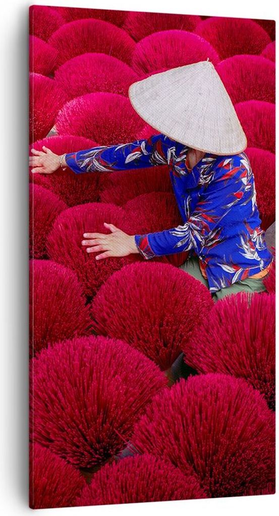 Bild auf Leinwand - Leinwandbild - Einteilig - Trocknen Weihrauch Vietnam - 55x100cm - Wand Bild - Wanddeko - Wandbilder - Leinwanddruck - Bilder -...