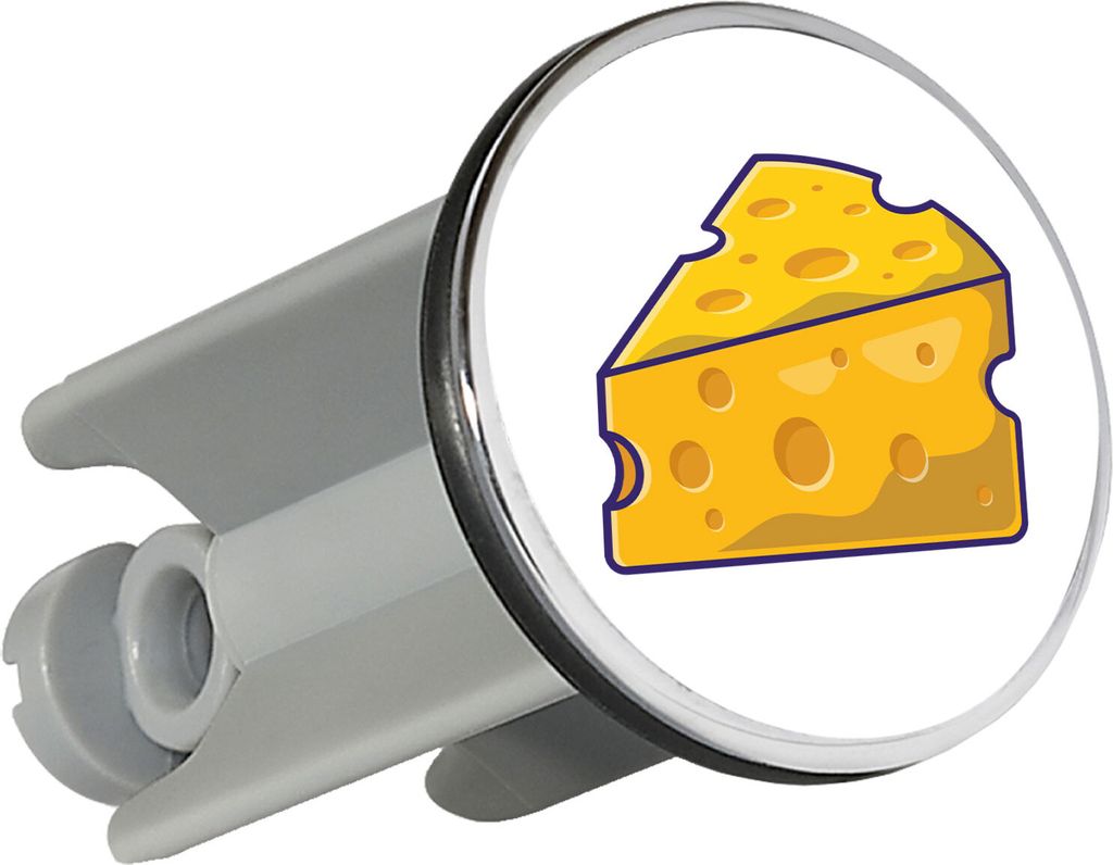 Huuraa Waschbeckenstöpsel Käse Comic Geschenk 4cm für Waschbecken Abflussstopfen Käse Geschenkidee