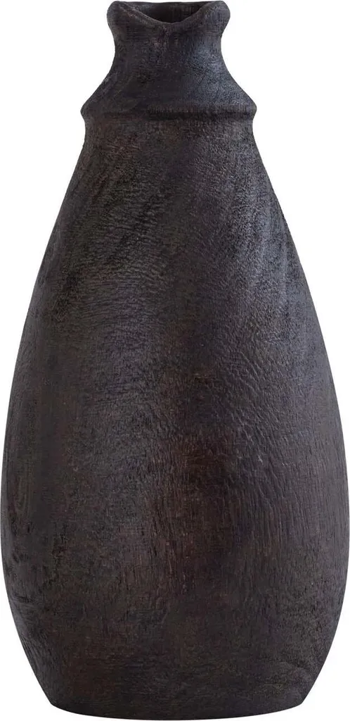 Grand vase décoratif en bois marron Lorecia 31cm - Style naturel moderne
