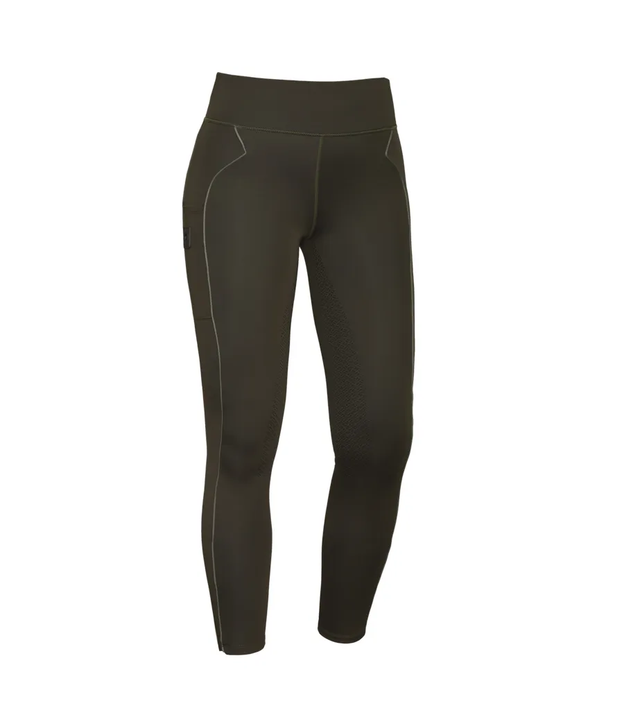 Legging d'équitation femme F-Grip Kingsland KLkattie F-Tec4 vert foncé