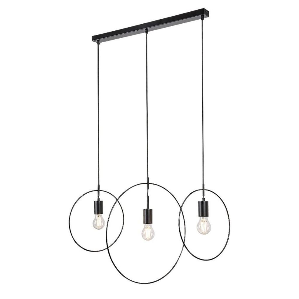 Rabalux 72019 Pendelleuchte 3 Spots Dilara, E27, schwarz, Industriell