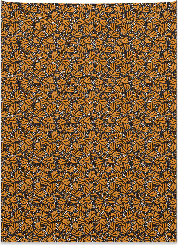 Abakuhaus Abstrakt Wandteppich, Schmetterlings-Flügel-Muster aus Weiches Mikrofaser Stoff Kein Verblassen Klare Farben Waschbar, 110 x 150 cm, Ora...