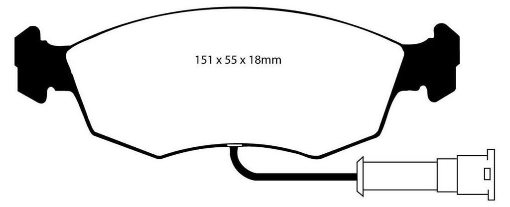 EBC Greenstuff Bremsbeläge vorne EBC101426 für Ford Escort 4 Escort 5 Escort 6 Escort 7 Orion 3 Scorpio 1 Sierra