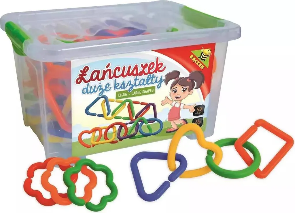 Matériel de motricité fine chaîne de grandes formes pour maternelle