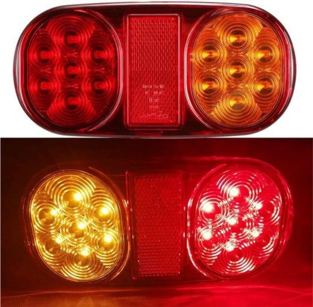Feux de remorque magnétiques avec câblage et prise 7 broches 12V