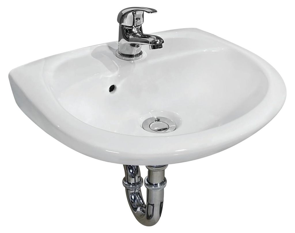 sanicomfort Waschtischset BASIC 45cm, weiß inkl. Armatur Produktbild 