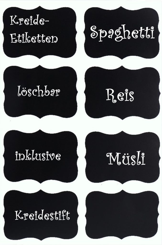 4er Set Vorratsglas mit Bambusdeckel und 8 Kreidetafel- Produktbild 6