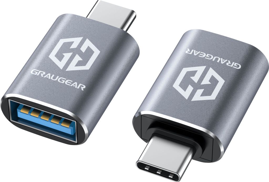 GRAUGEAR USB 3.2 Gen2 Adapter Type-A zu Type-C Stecker 2 Stk