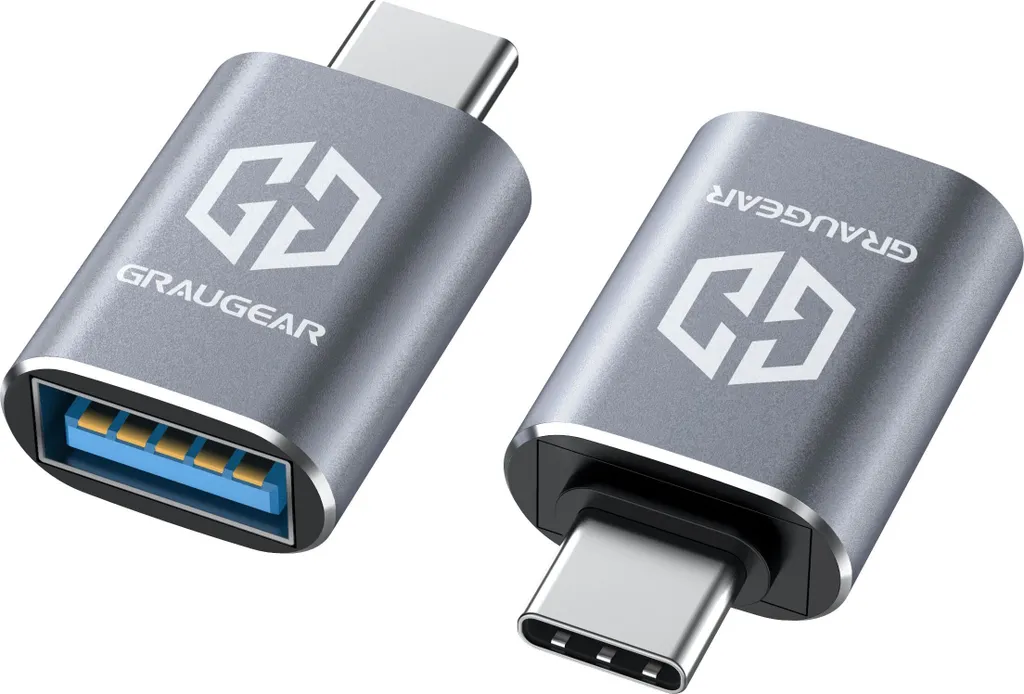 GRAUGEAR Pack 2 Adattatori USB-C Femmina a USB-A Maschio 3.2 Gen2