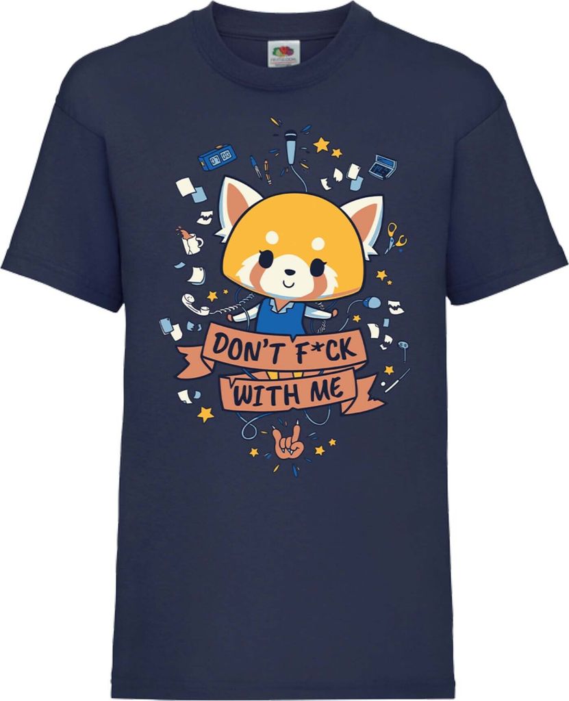 Kinder T-Shirt Aggretsuko 01 Aggretsuko, 9-11 Jahr - 140 / Dunkelblau