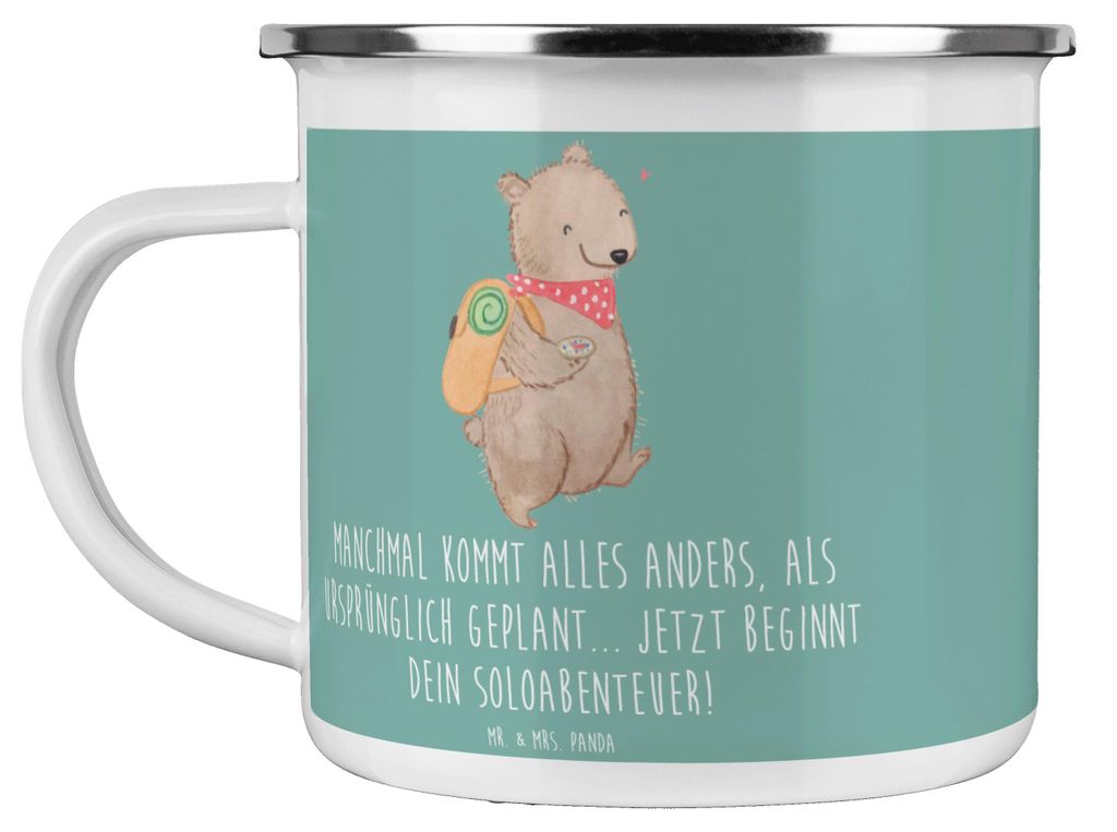 Mr. & Mrs. Panda Blechtasse Scheidung Soloabenteuer - Meeresbrise - Geschenk, Heiraten, Emaille Becher, Herausforderung, Geschenke, Teetasse, Tasse...