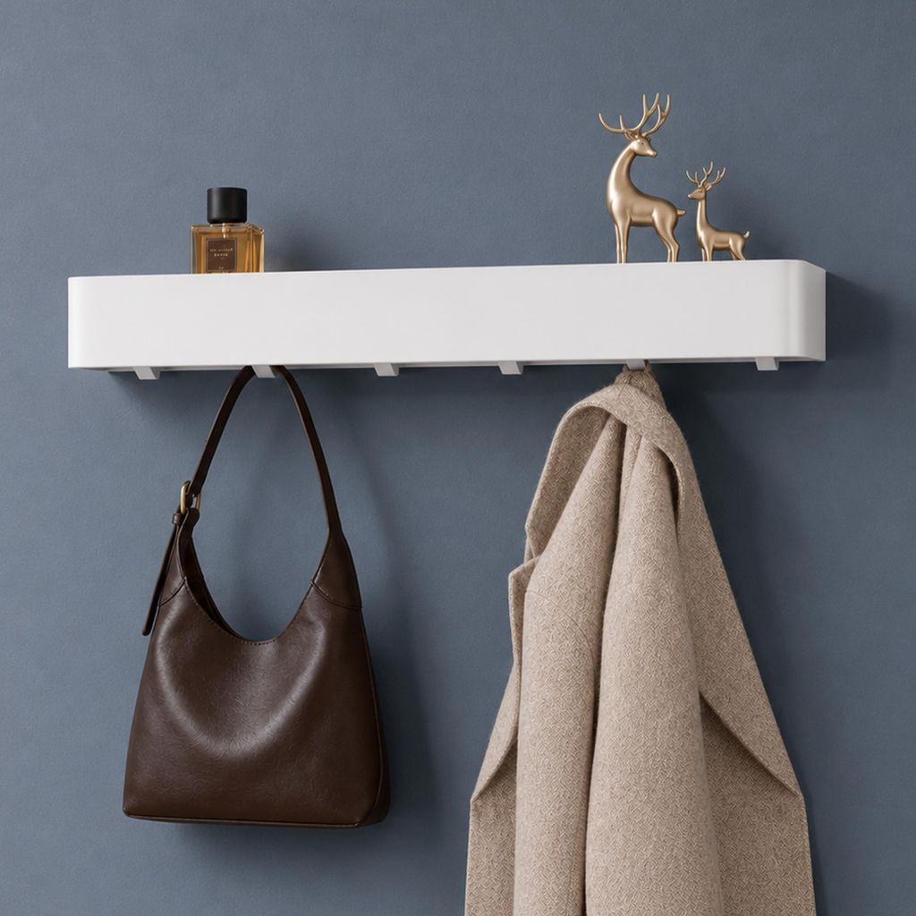 doporro Wandgarderobe mit Ablage, Garderobenleiste 60 cm Produktbild 