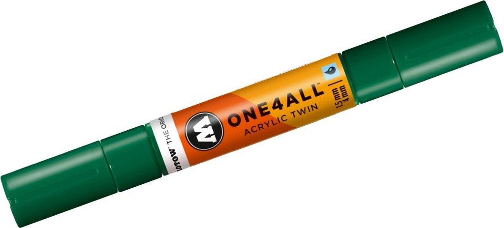 Permanentmarker One4All Acrylic Twin nachfüllbar 1,5 und 4mm mister green Packung mit 3 Stück