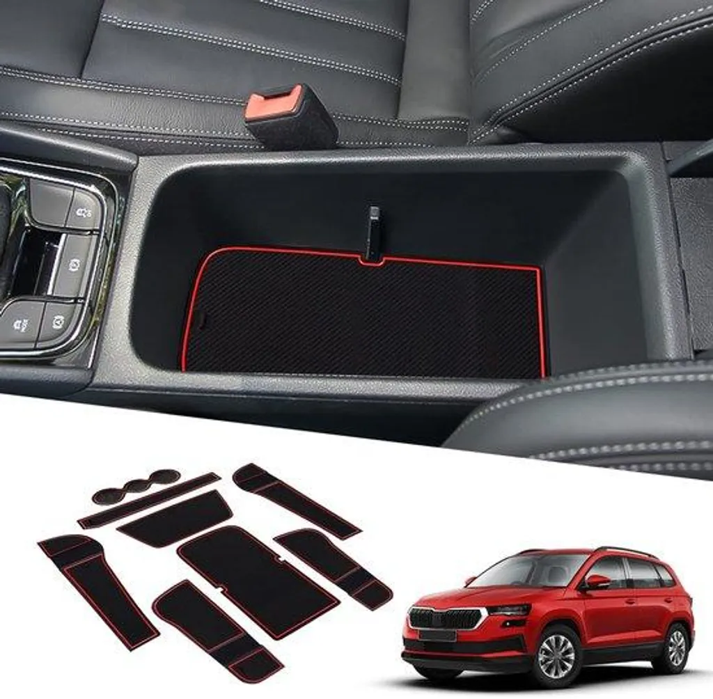 Lot de tapis de protection en caoutchouc Skoda Karoq 2024 pour intérieur