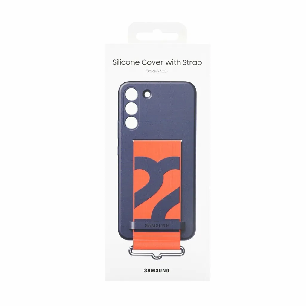 Samsung Silicone Cover with Strap (Galaxy S22 Plus) blau - 8