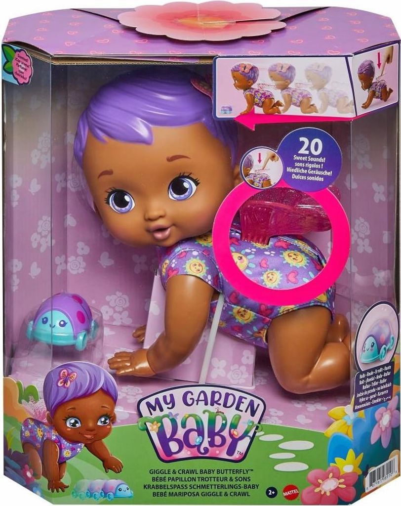 MATTEL MY GARDEN BABY Krabbelbaby Schmetterlingspuppe Produktbild 
