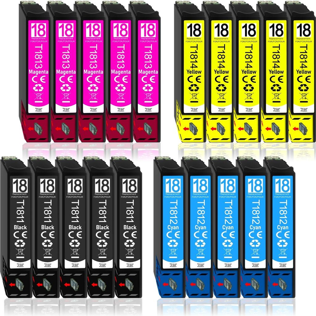 20er Pack Druckerpatronen 18 18XL kompatibel mit Epson XP-302
