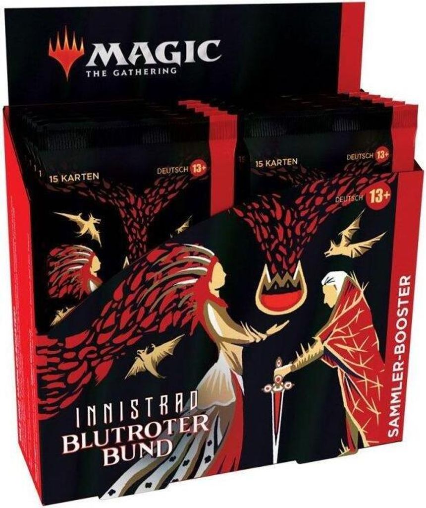 Wizards of the Coast Magic: The Gathering - Innistrad Blutroter Bund Sammler-Booster Display deutsch, Sammelkarten
