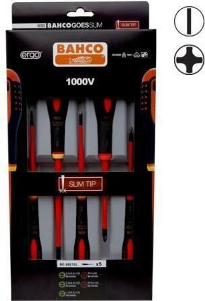 Set di cacciaviti da officina Bahco Ergo 5 pezzi con Immagine del prodotto 