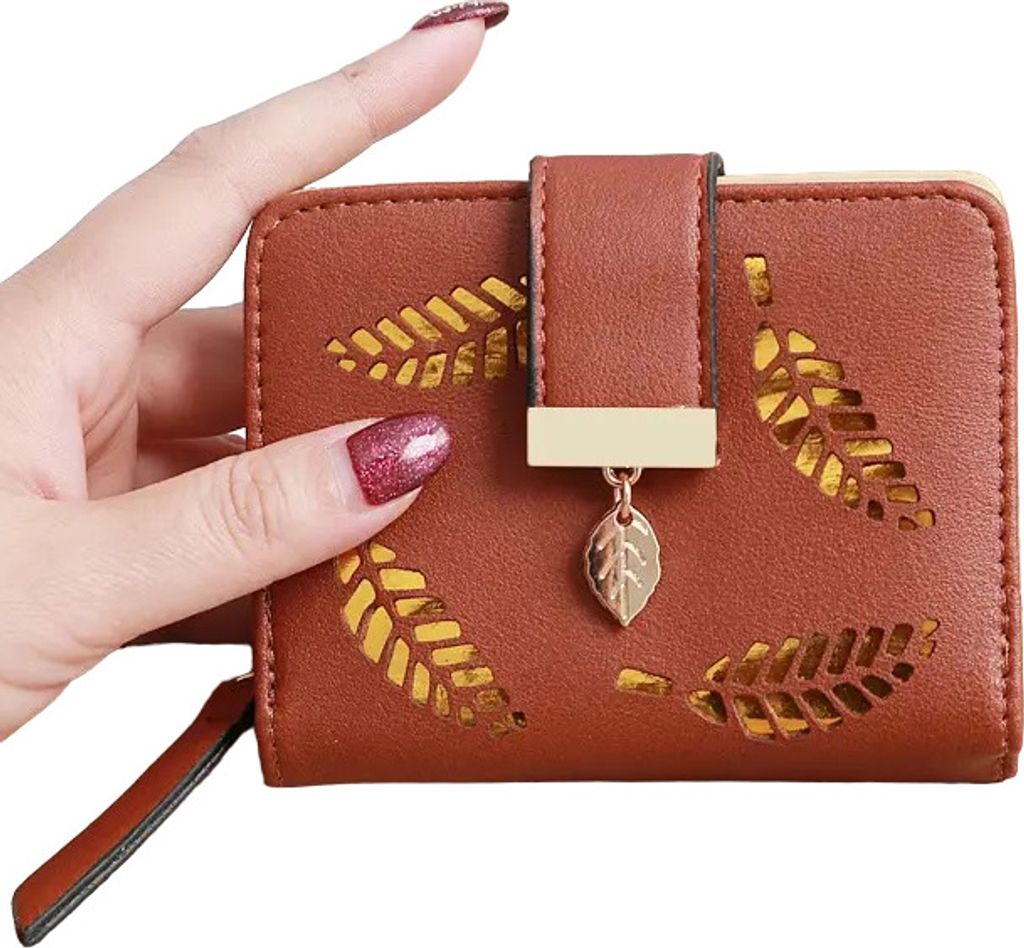 Mini Foliage Geldbörse in Braun - Stilvoll & Praktisch für Damen KP25365
