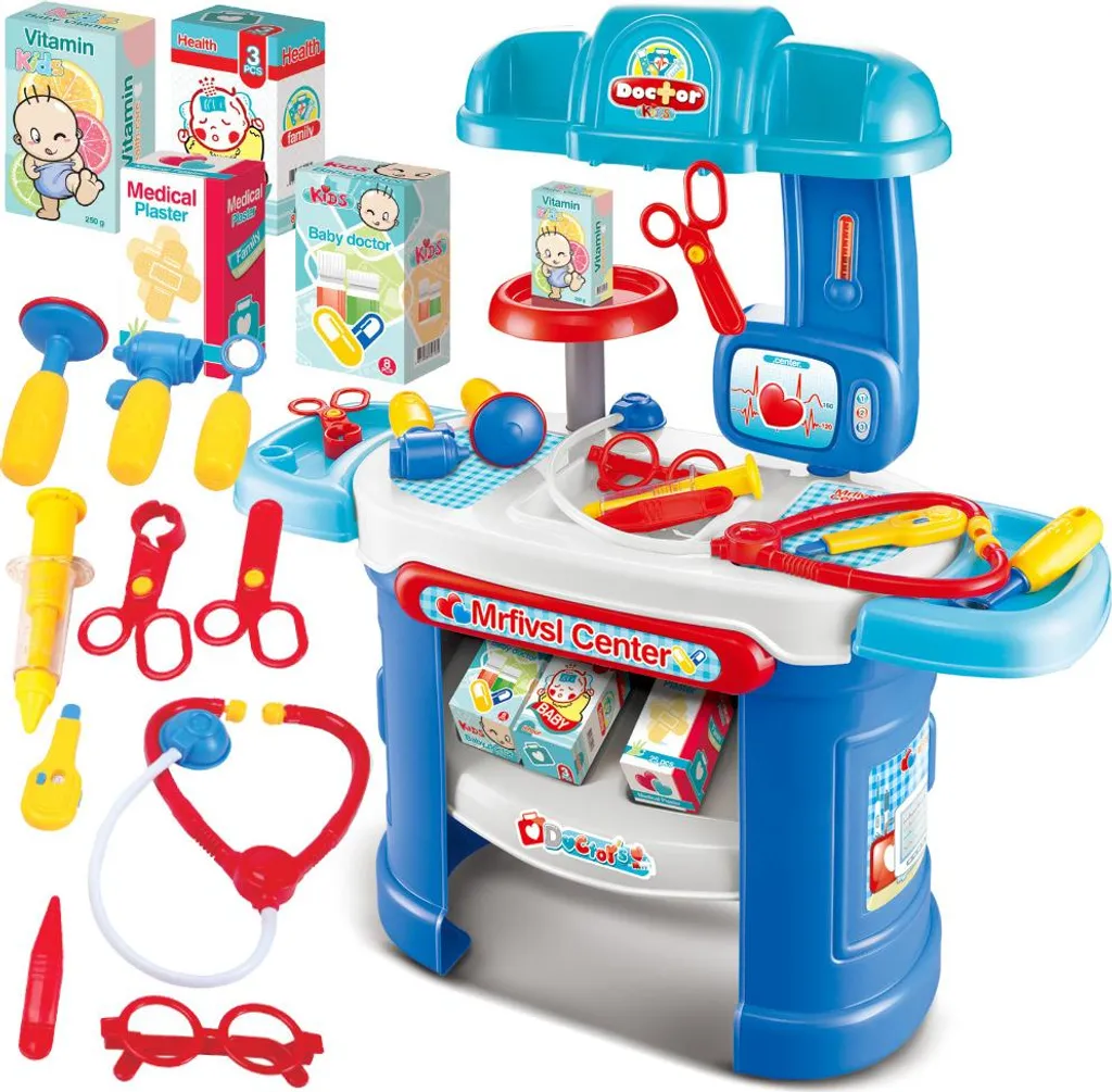 Valise Mallette de Médecin avec Centre Médical et Accessoires de Jeu