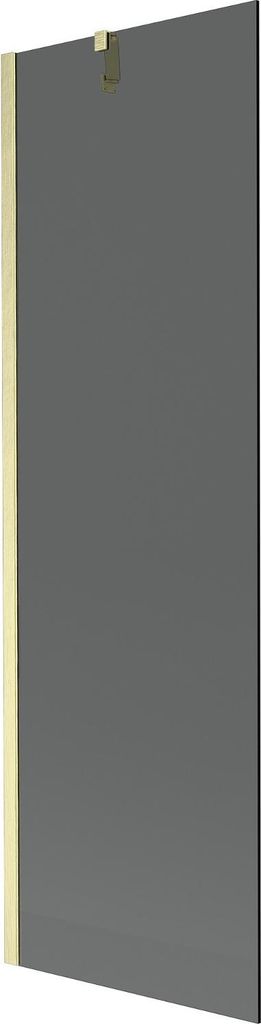 Mexen Next Badewannenwand 1-flügelig 60 x 150 cm, graphit, gebürstetes Gold - 895-060-000-00-40-55