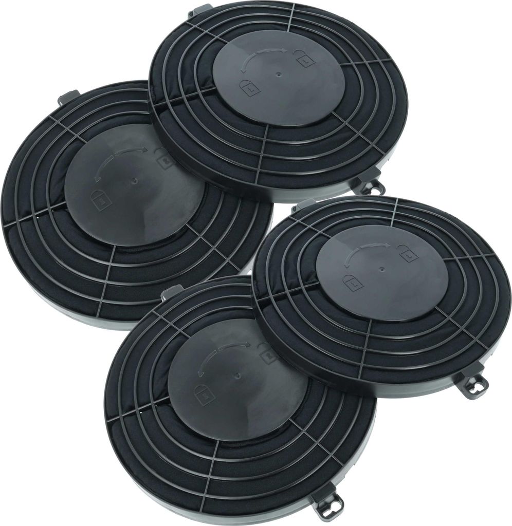 vhbw 4x Aktivkohlefilter kompatibel mit Ikea 856730600810, 857944501800, 857944501810, 857944515800, 856730600770 Dunstabzugshaube - 25,5 cm