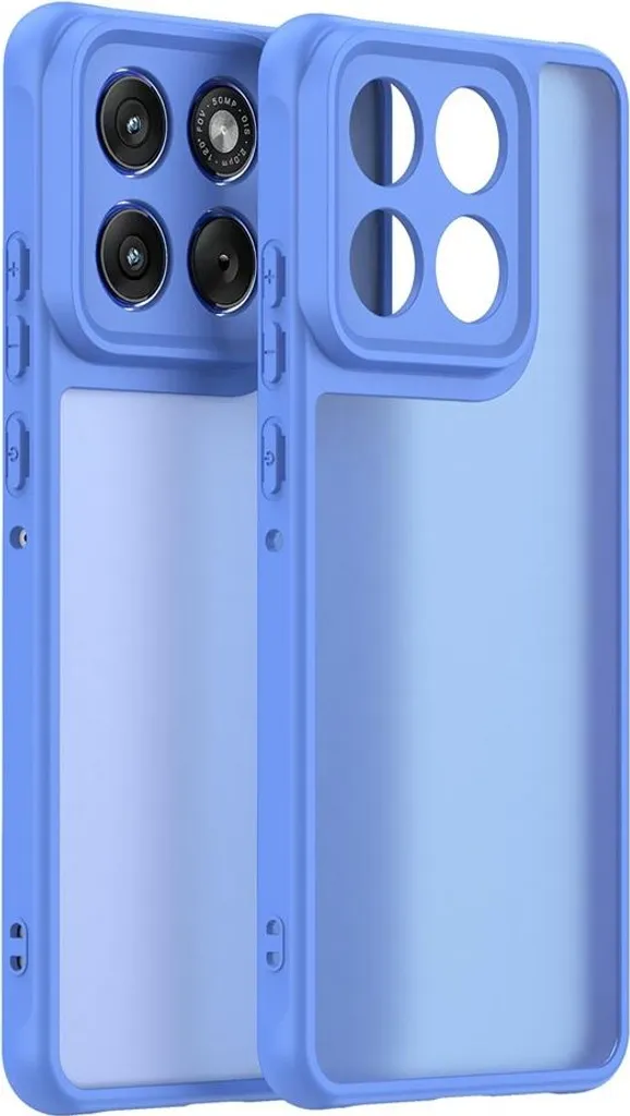 Phonesta AirFrost Motorola Edge 70 Case - Blu Opaco Anti-Graffio