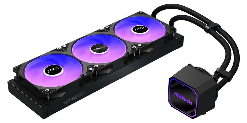 Refroidisseur CPU ASRock Pro 360 ARGB avec triple ventilation silencieuse - 3