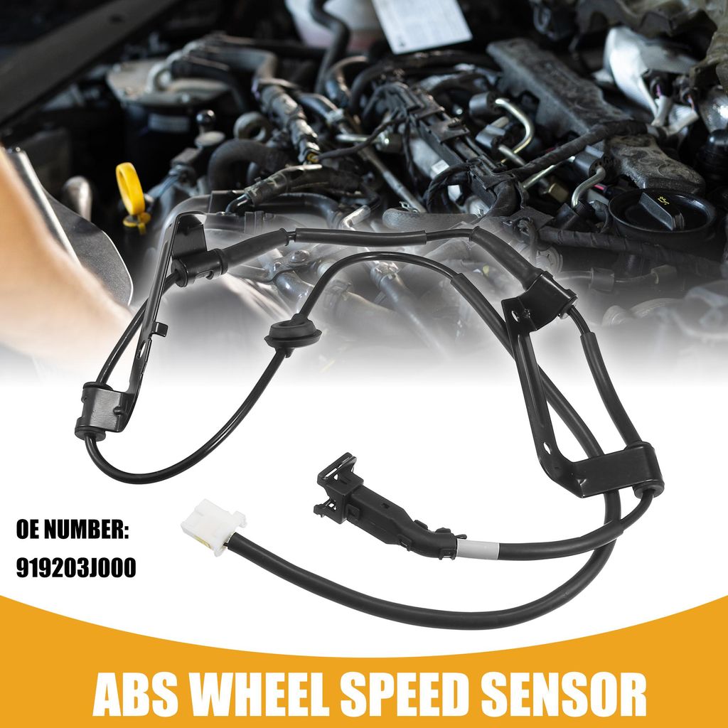 ABS-Sensor Nr. 919203J000 - Hinten links ABS-Raddrehzahlsensor - für Kia Sorento 2009-2012 ABS Metall Schwarz - 1 Stück