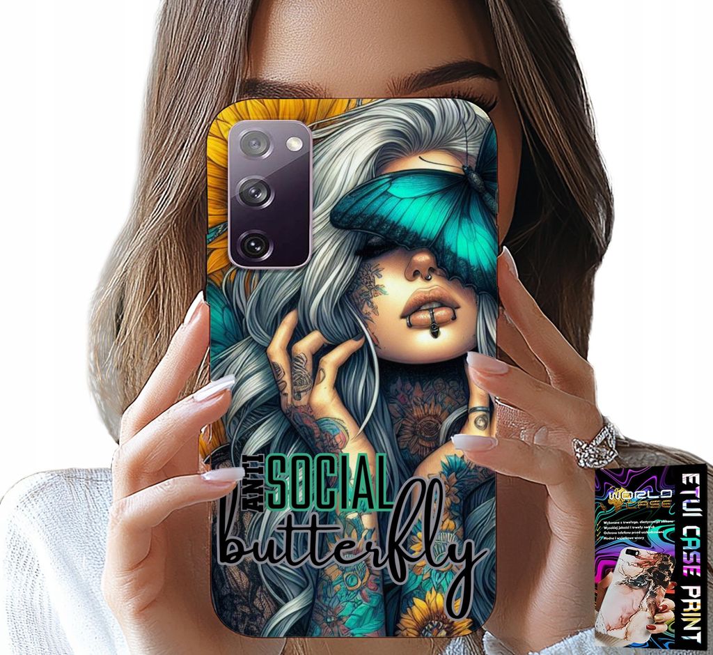 Etui Für Samsung Galaxy S20 Lite - Anti Social, Schmetterling, Schmetterling, Weiblich