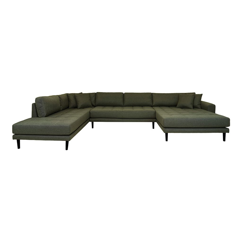 House Collection Ecksofa Milo U-Sofa mit Offener Rechter Ecke Olivgrün
