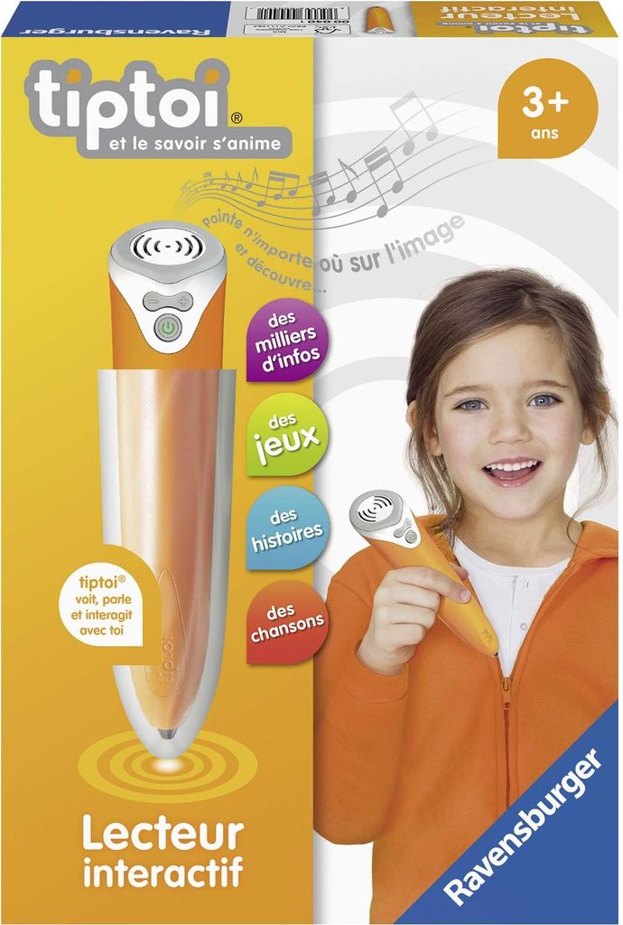 Ravensburger tiptoi Interaktiver Player - Lernspiel, Mehrfarbig, 1 Stück - Französische Version, Geeignet für 3 bis 10 Jahre