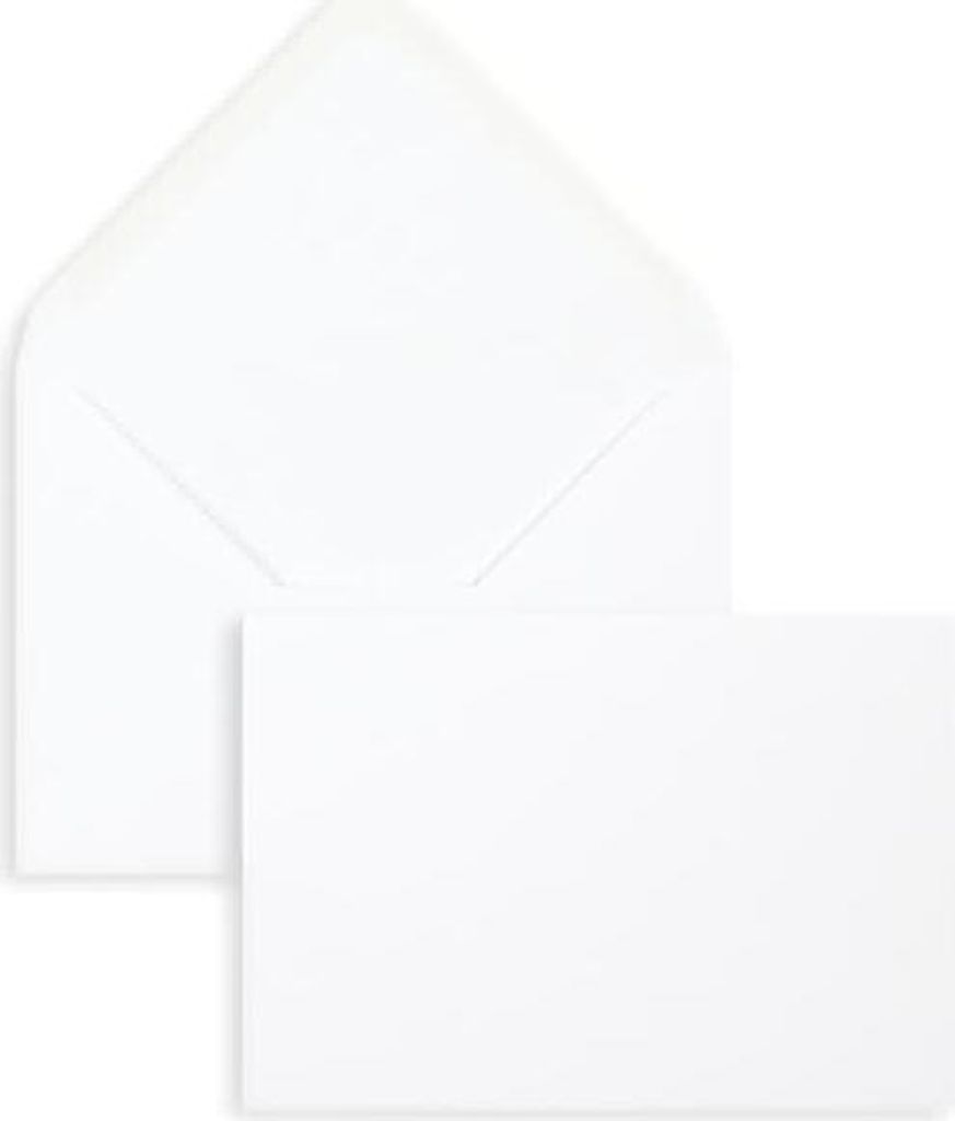 Briefumschläge 102x146mm 90g/qm gummiert VE=1000 Stück weiß