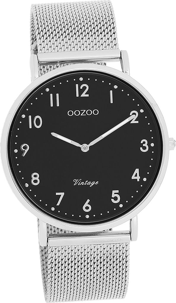 Oozoo Metall Damen-Herren Uhr Analog Quarzuhr Armband silber Vintage Series D2UOC20341