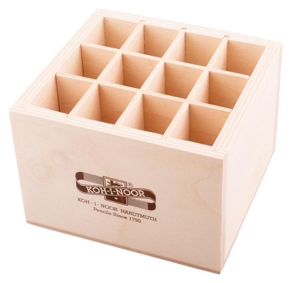 Aufsteller / Holz- Aufsteller leer mit 12 Fächern
