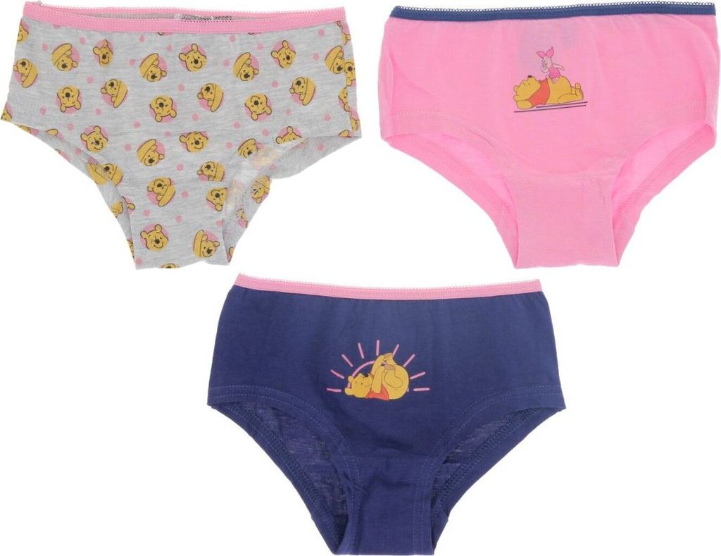 Winnie the Pooh Mädchen Slips 3er Pack aus 100% Baumwolle Produktbild 
