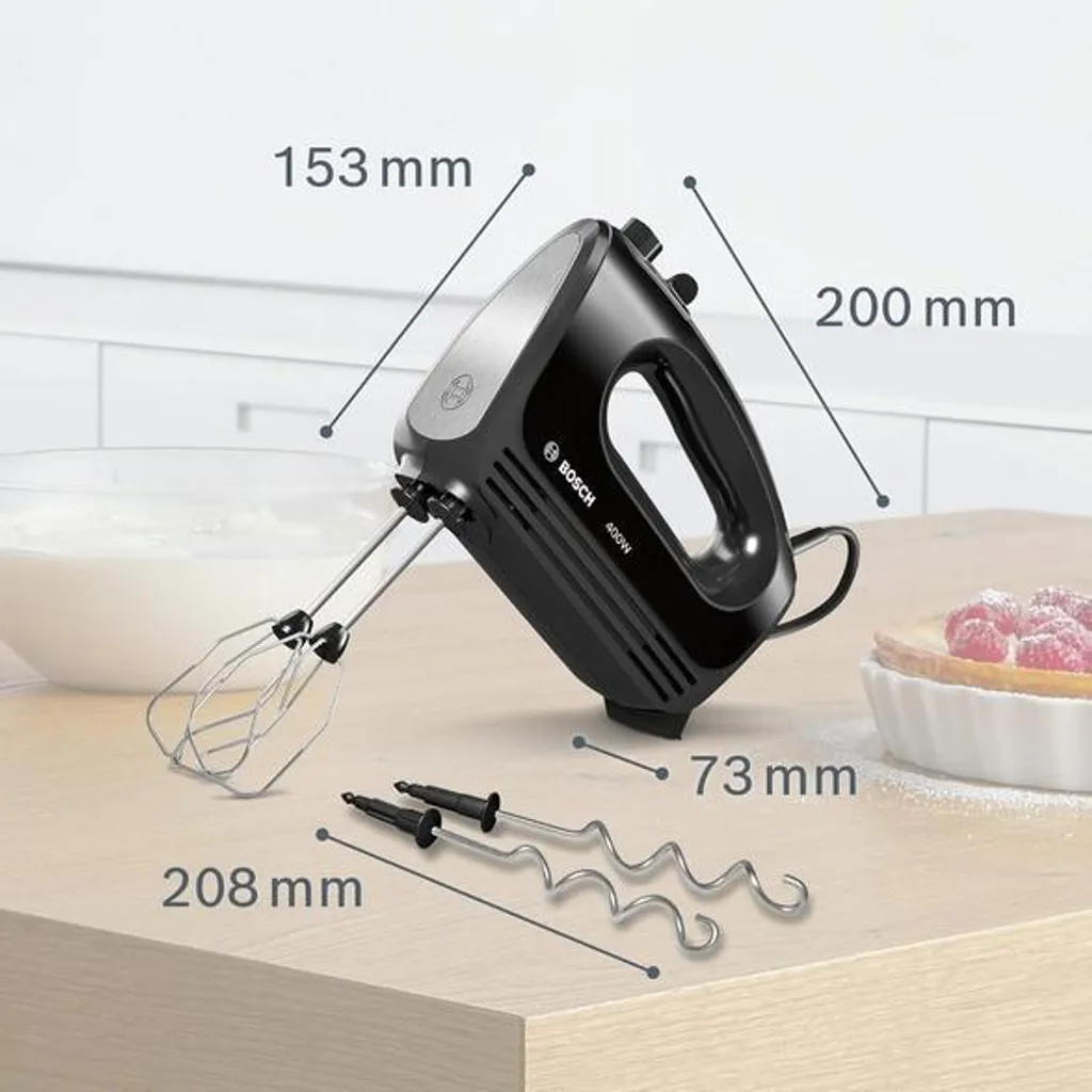 Batteur Électrique Bosch 400W Idéal pour Pâtisseries et Pâtes Légères - 7