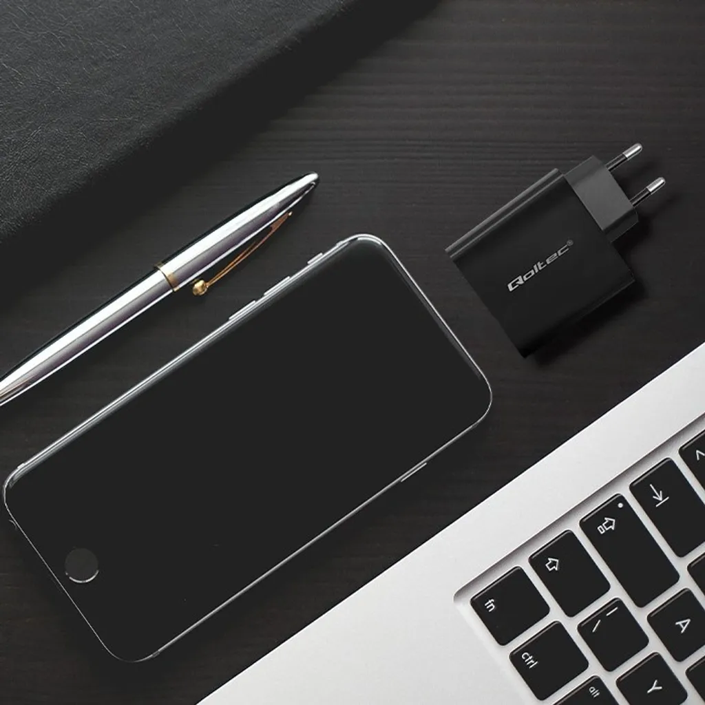 Chargeur Qoltec Super Quick PD 65W USB-C Noir pour PC et Smartphone - 5