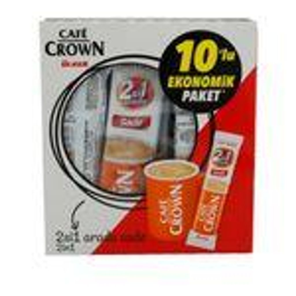 Ülker Café Crown 2in1 – Instantkaffee mit Kaffeeweißer, 10er Pack (110 g)