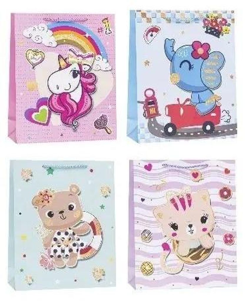 Torebka ozdobna dziecięca Rozette mix wzorów 31 x 42 x 12 cm