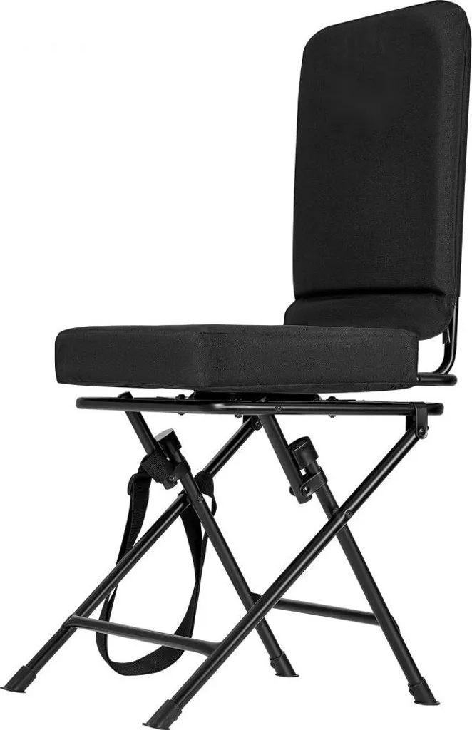 Siège de pêcheur pivotant et pliable - Fauteuil de camping avec dossier - 12