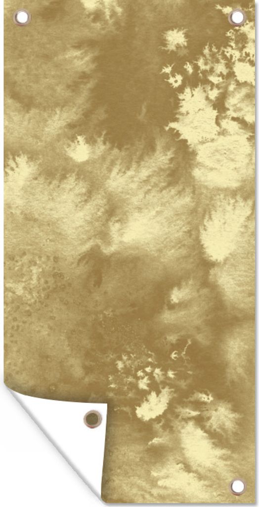 MuchoWow 30x60 cm Outdoor-Poster Gartendeko Sichtschutz Garten Poster für den Garten Gold - Farbe - Abstrakt