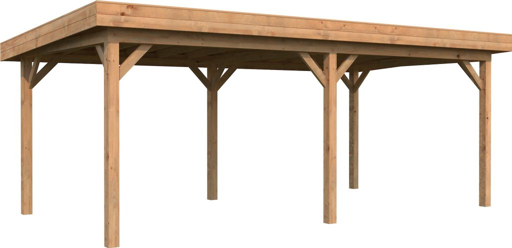 Palmako Carport/Pavillon Connect Lenna 16,6 m² - hellbraun tauchgrundiert