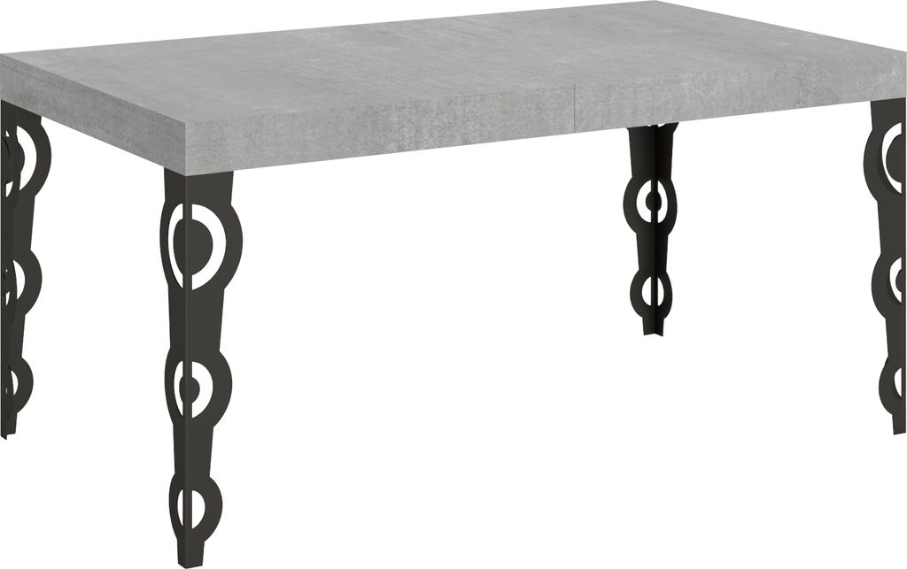 ITAMOBY - Ausziehtisch 160/264x90 cm Karamay Zement Tischbeine Anthrazit