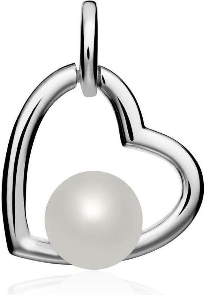 Unique Herzanhänger für Damen aus Sterlingsilber mit Süßwasserperle