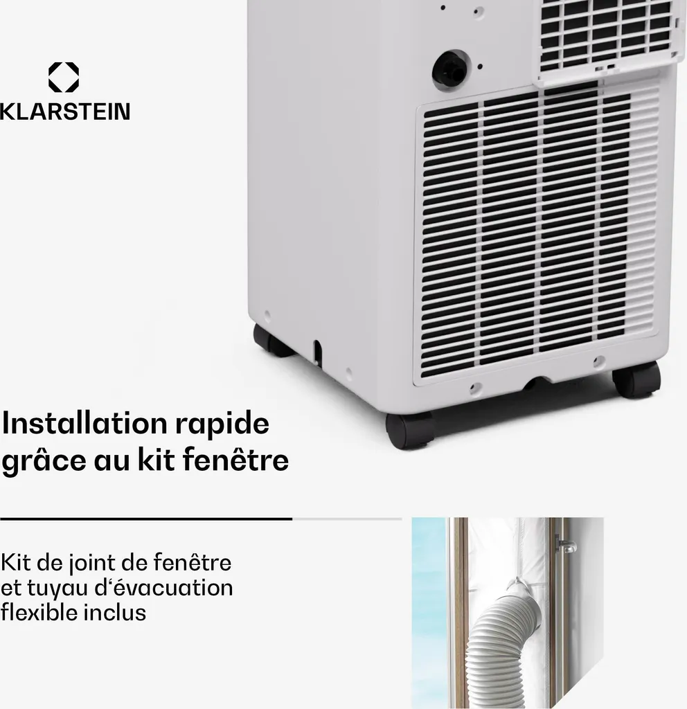 Klarstein Climatiseur Mobile 9000 BTU - Clim Portable Connectée IoT Blanche - 5